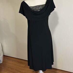Patra Black Jersey Cocktail Dress